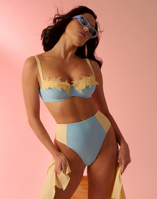 Bikini ferretto Diana Celeste e Giallo Pastello
