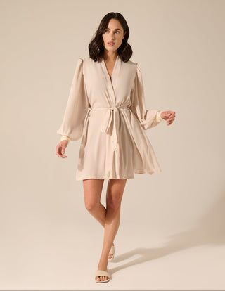 Kimono corto con polsino Avorio