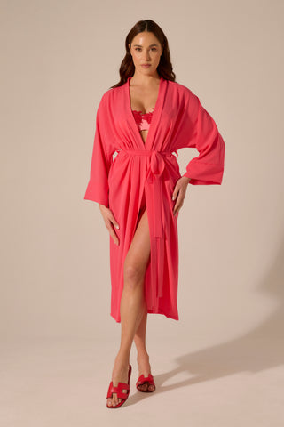 Kimono Giappo Midi Corallo