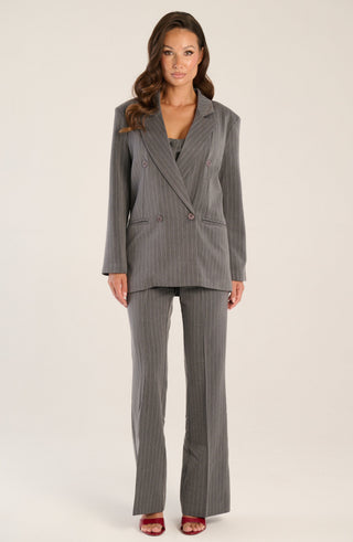 Giacca gessata Grey