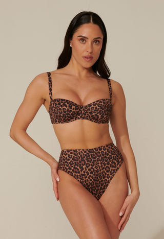 Bikini ferretto Monica Leopardato con slip double