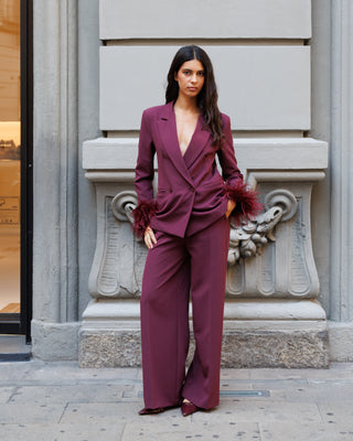 Tailleur Andy Vino piume su maniche