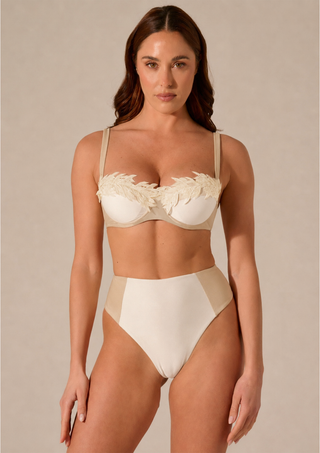 Bikini ferretto Diana Champagne - base avorio